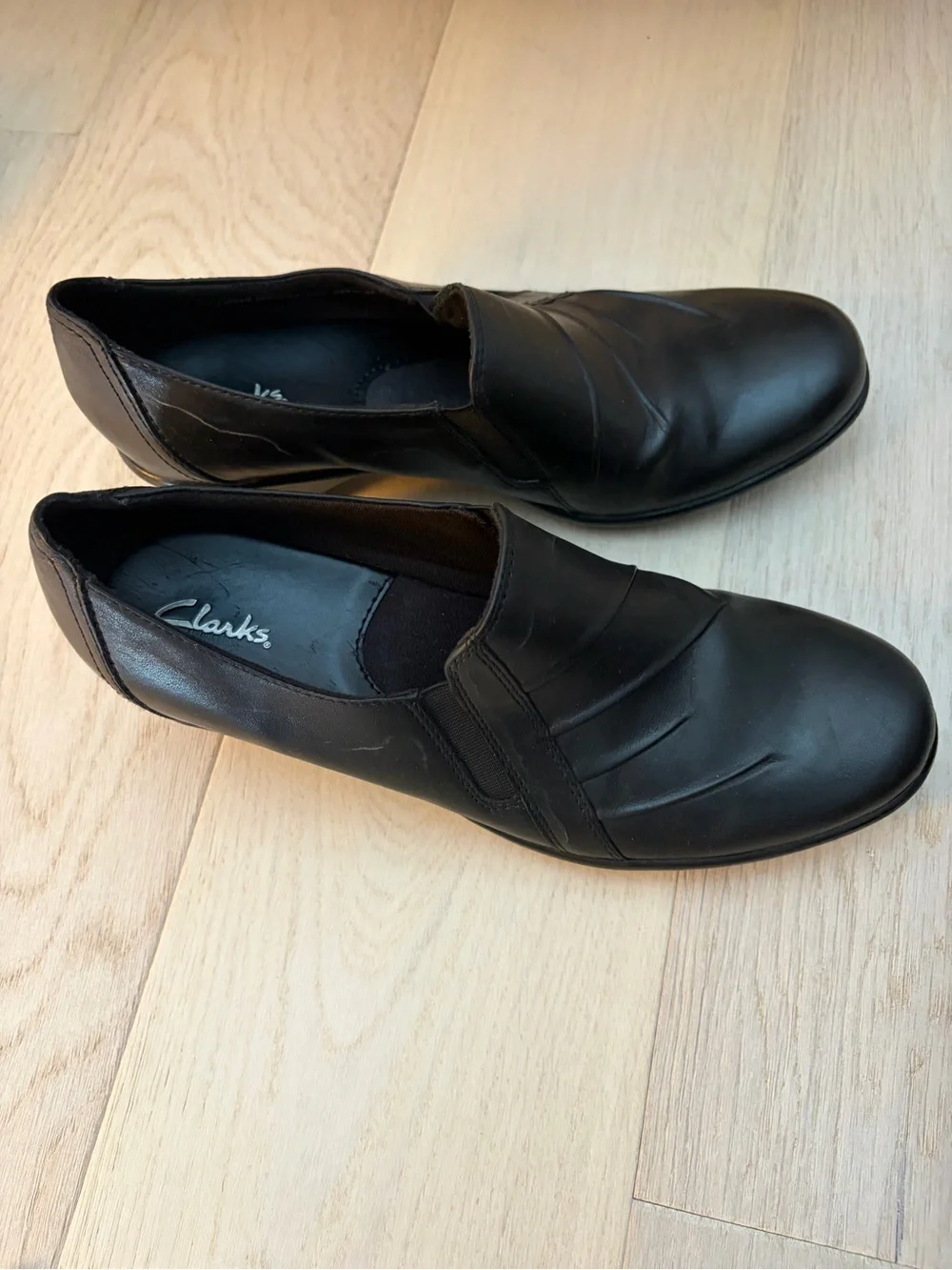 Clarks Black Slip-On Comfort Shoe